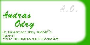 andras odry business card